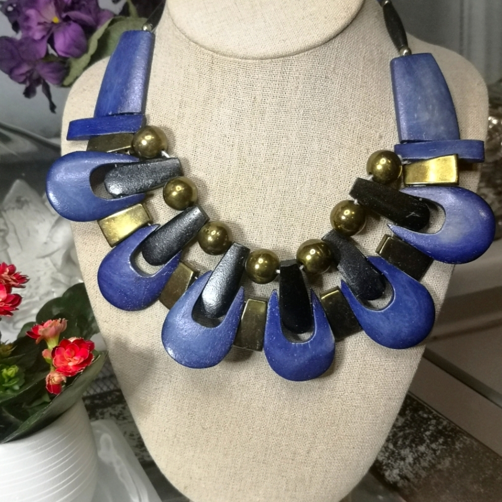 Vintage Statement Collar Beaded Necklace